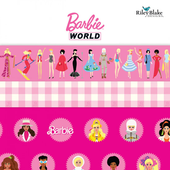 Image of Barbie World Fat Quarter Bundle 18 pieces
