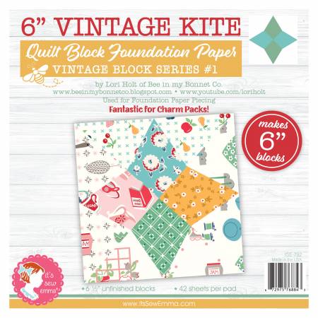 Image of 6in Vintage Kite Quilt Block Foundation Paper