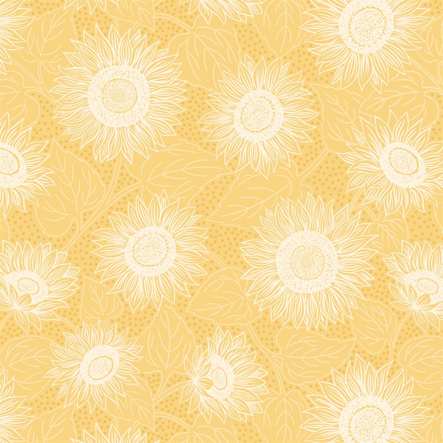 Image of 6745-1 Sunflowers - Pale Yellow Sunflowers Mono Bolt
