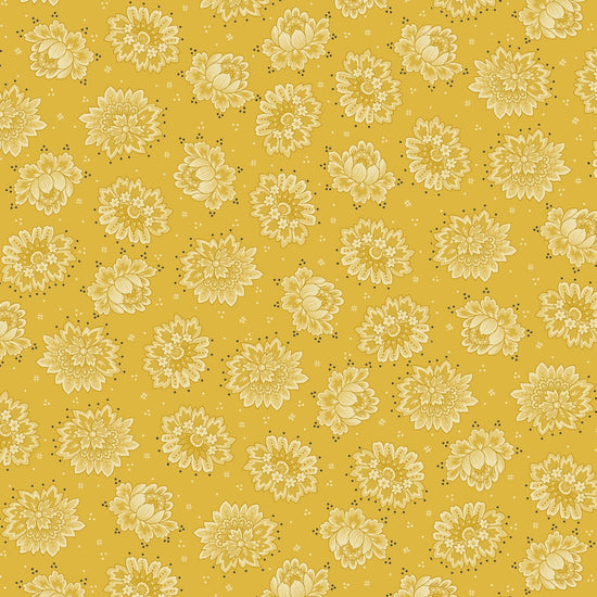 Image of 920-44 Quiet Grace by Kim Diehl - Yellow Tossed Blossoms Bolt