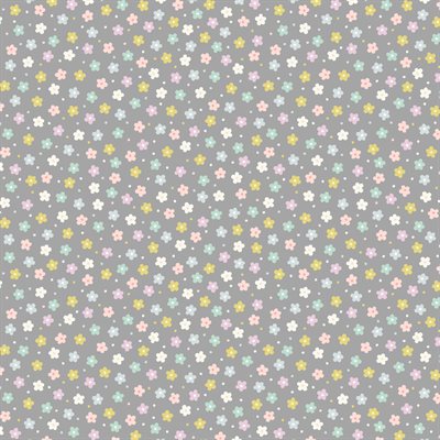 Image of Spring Hare Reloved - Small Daisies on Grey Bolt