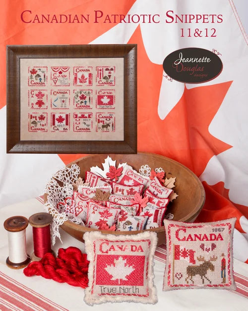Image of Canadian Patriotic Snippets #11 & #12 Cross Stitch Pattern