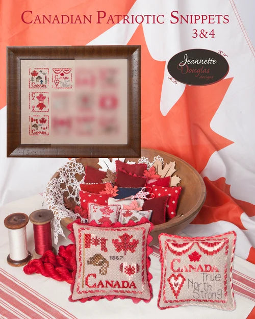 Image of Canadian Patriotic Snippets #3 & #4 Cross Stitch Pattern
