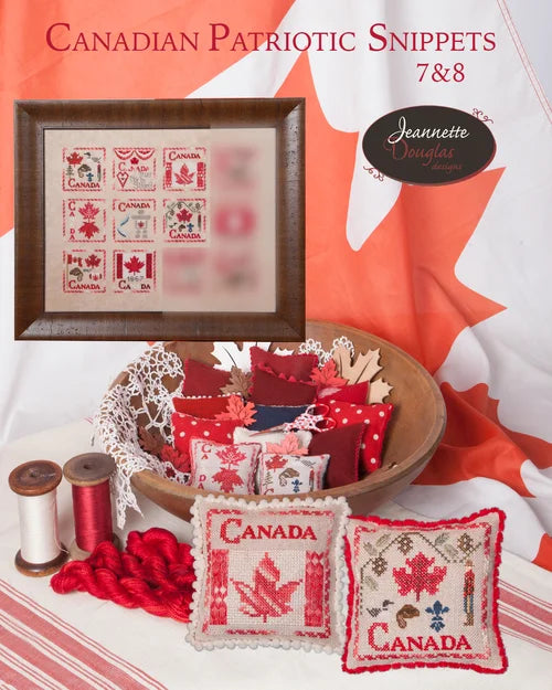 Image of Canadian Patriotic Snippets #7 & #8 Cross Stitch Pattern