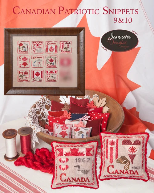 Image of Canadian Patriotic Snippets #9 & #10 Cross Stitch Pattern