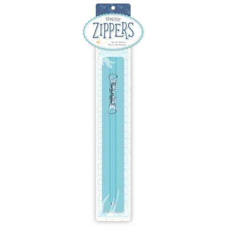 Image of Lori Holt 22" Happy Zipper Aqua