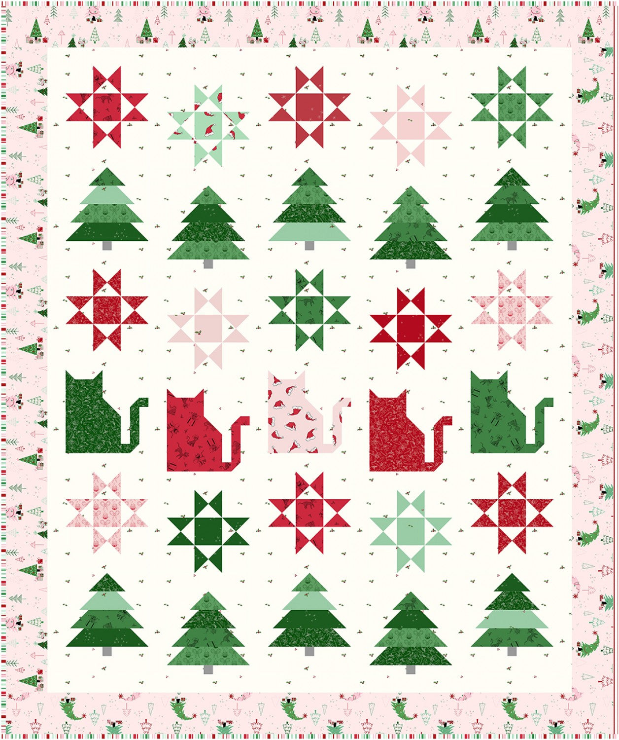 Image of Scaredy Cat Christmas Quilt