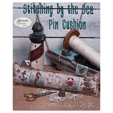 Image of Stitching by the Sea Pincushion Cross Stitch Pattern