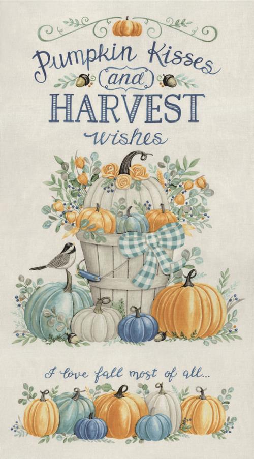 Image of 56067-11 Harvest Wishes 24" x 44" Panel - Whitewashed