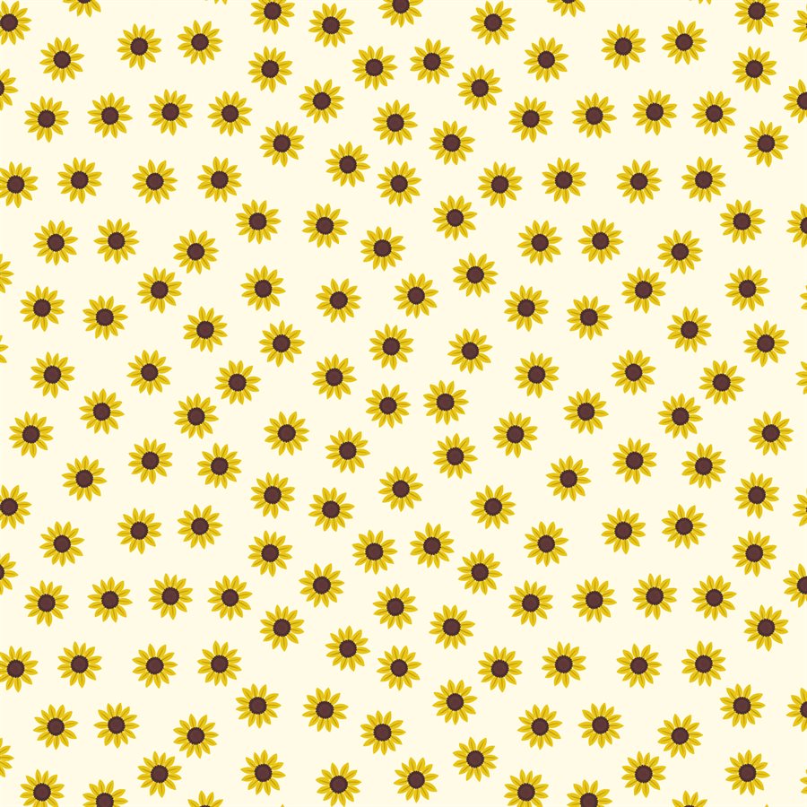 Image of 6744-1 Sunflowers - Little Sunflowers on Cream Bolt
