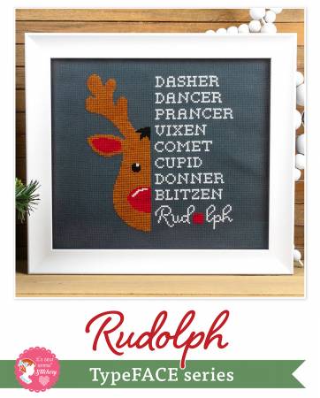 Image of TypeFACE Rudolph Cross Stitch Pattern
